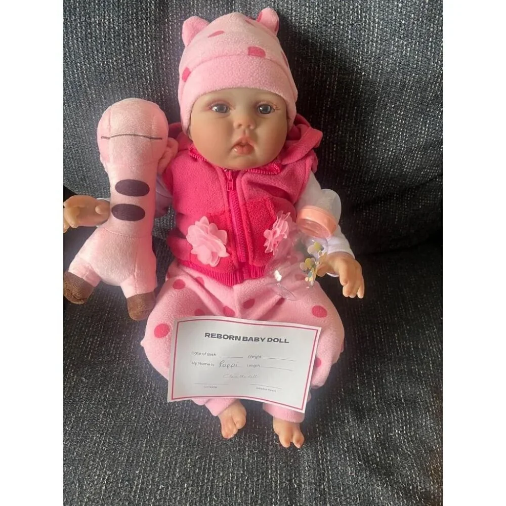 🆕20inch Soft Cloth Body Newborn Baby Dolls Poseable Limbs Sweet Smile Lucy Girl